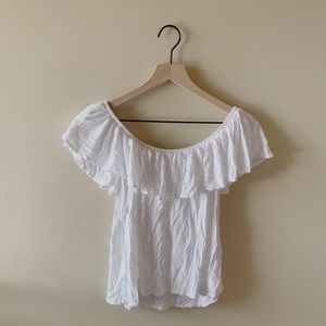 h&m white off the shoulder top